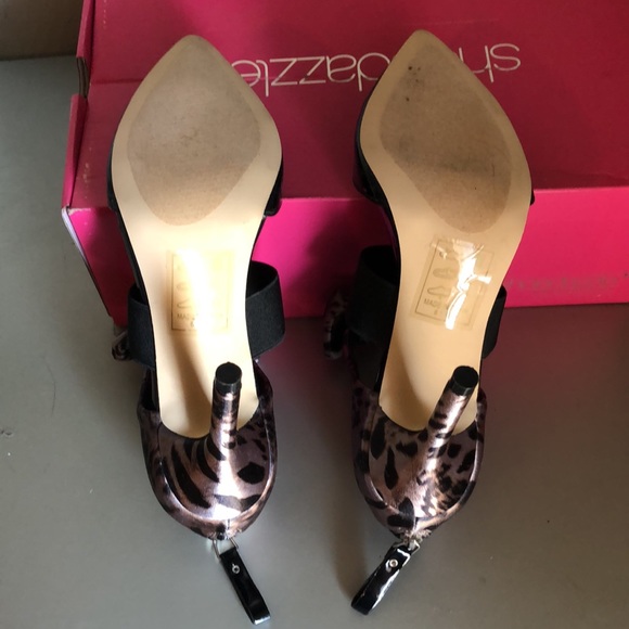 Lupita by Shoedazzle leopard/black heels. Size 6.5 - Picture 5 of 6